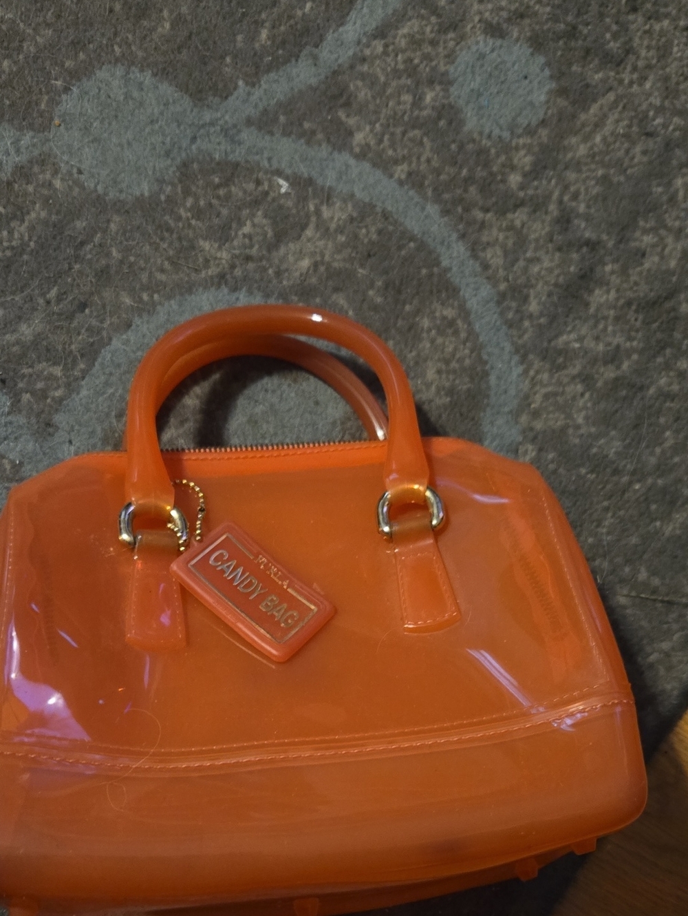 Furla Bright Orange Jelly Candy Bag